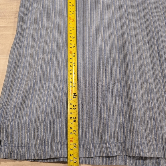 Geoffrey Beene Shoreline Blue Casual Shirt Notched Collar Long Sleeve Size L. - Picture 10 of 10